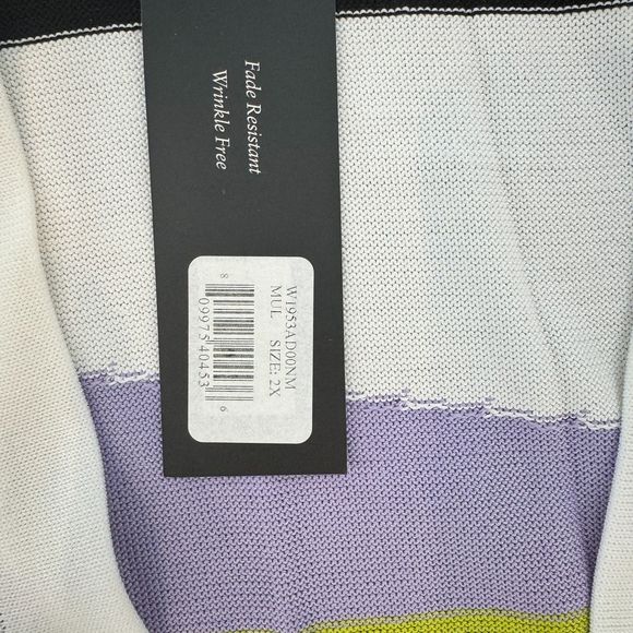 NWT* MISOOK Plus Size Short-Sleeve Graphic Duster Coat, Periwinkle/Blue -Size 2X - Picture 4 of 7